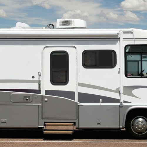RV Window Teardrop Style 2Pack, 12" X 24" Universal RV Window Vertical Slide With 2 Trim Ring, Vertical Sliding Glass Window with Screen Window for Cargo, Horse Trailer (12" X 24" （2 pack）) - size: 12" X 24"（2 pack）