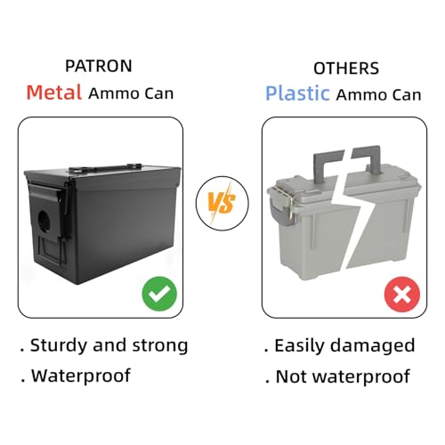 HARDROCK Metal Ammo Can, Ammo Box - color: Black, size: 30cal *6