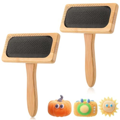 2 Pcs Wool Carders, Hand Carders for Wool Needle Felting Brush Needle Felting Carding Brushes Tools for Craft Felt Project(Black)