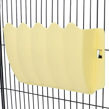 Litewoo Rabbit Hanging Hay Feeder Rack Wall-Mounted for Guinea Pig, Yellow - color: YELLOW