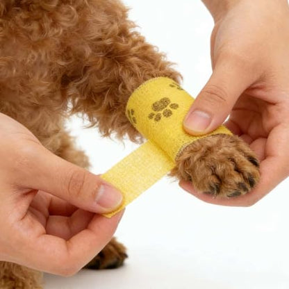 12 Rolls Self Adhesive Bandage Wrap, Breathable Cohesive Bandage Tape, Vet Wrap for Dogs Cats Horses, Non-Woven Self Stick Bandages for Wrist, Ankle, Finger, Sprain & Swelling