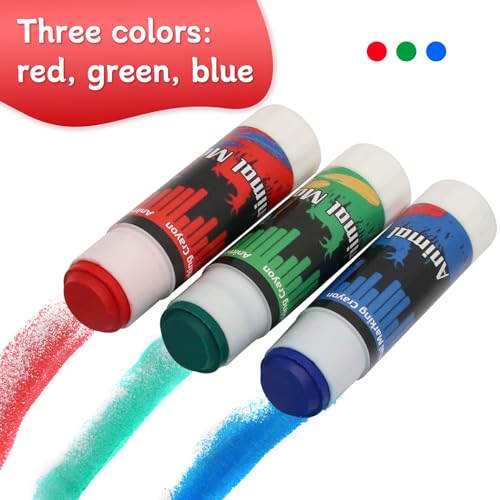 Livestock Marker Crayon,Wet&Dry for Pig Cow Goat,3 Pack,Red Blue Green