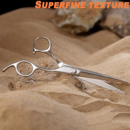 High-end Professional Extremely Very Sharp Barber Hair Cutting Scissors Hairdresser Shears For Hair 6 Inches Haircut Scissor Made Of Stainless Steel Alloy For Hairdressing Salon and Home Use - size: 6 Inch, style: Sword Shears