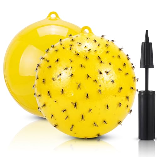 Fly Trap Ball for Horse, Deer, Yellow, Greenhead Flies - color: Gnat Fly Ball Trap