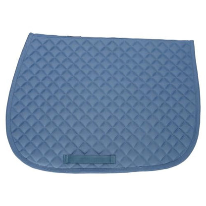 Dura-Tech All-Purpose Saddle Pads for Horses | Schooling Saddle Pad Square Cut | Equines Horse Saddle Pads | Polyester Fabric Blend | 23" Spine and 18" Drop Length - color: Sky Blue