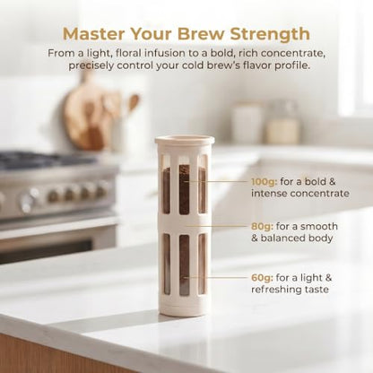 Cold Brew Coffee Maker, 40oz BPA-Free Iced Coffee and Tea Pitcher