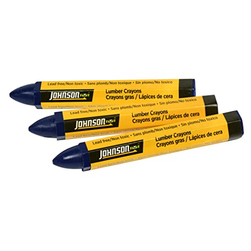 Johnson Level & Tool 40-0654 Blue Lumber Crayons - 3/Pack