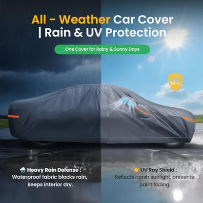 Waterproof Lexus GX GX460/GX470/550(2013-2026) Car Cover with Breathable Vents, [Upgrade] Premium Covers with Cotton Liner and Zipper Door,Sun Rain Snow Dust Uv Protection.(Gift with Towel) - color: Lexus, size: Custom Fit Lexus GX+Towel+Bag