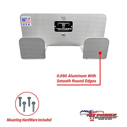 Pit Posse 546 Duct Tape Holder Double Bracket Universal - Made in USA - for Garage Enclosed Trailer Shop Storage Organizer Motorcycle Automotive Race Aluminum Accessories - Holds 2 Rolls (Silver)
