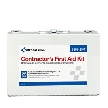First Aid Only 9302-25M 25-Person Contractor's First Aid Kit for Home Renovation, Job Sites, and Construction Vehicles, 178 Pieces, Pack of 12 - style: Kit (Pack of 12)