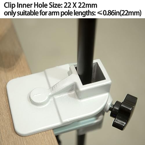 2Pack Pet Grooming Table Arms Clamp Metal, Heavy Duty Aluminium Alloy Dog Cat Hair Cut Holder Accessories Fixture Fixation (Inner Dia 22 * 22mm) - size: 0.2~1.1 In (2Pack)