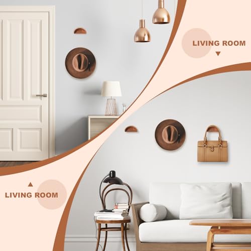 2 Pack Cowboy Hat Rack Wall Mount, Curved Hat Holder for Closet & Entryway