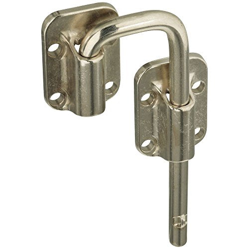 National Hardware Sliding Door Latch, 1-1/2", Heavy Duty Steel, Nickel