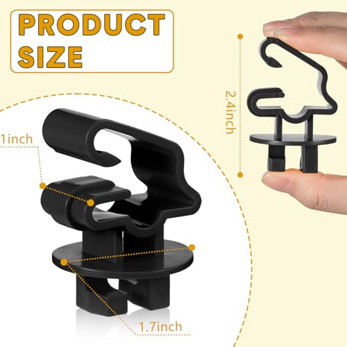 Geiserailie 200 Pcs Black T Post Insulators Electric Fence Posts Electric Fence Insulators Wire Standard Snug Fitting T Post Clips for Agricultural Ranchers - color: Black