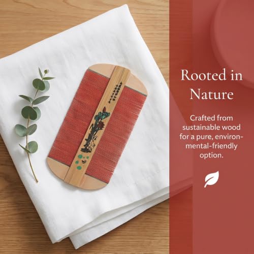 IMIKEYA Suyod Hair Comb from The Philippines - Double-Sided Comb for Removal Fine Tooth Design for and Nit Treatment at Home or Travel - size: M
