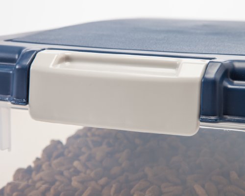 IRIS USA Dog Food Storage Container, Up to 11 lbs, Navy, Made in USA - size: 11 lbs