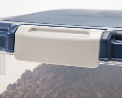 IRIS USA Dog Food Storage Container, Up to 11 lbs, Navy, Made in USA - size: 11 lbs