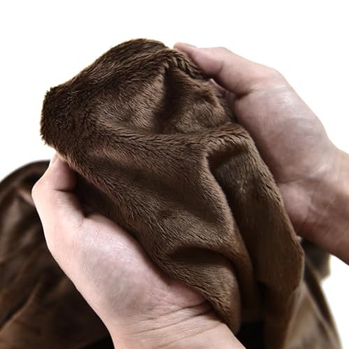 Surf turtle Brown Super Soft Minky Fabric by The Yard, 36"x60" - color: Brown