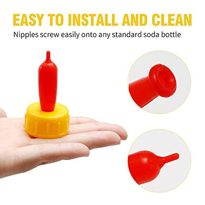 5 Sets 500ml Lamb Feeding Bottles for Lamb, Goat, Sheep - Farm Livestock Baby Milk Nursing Supplies