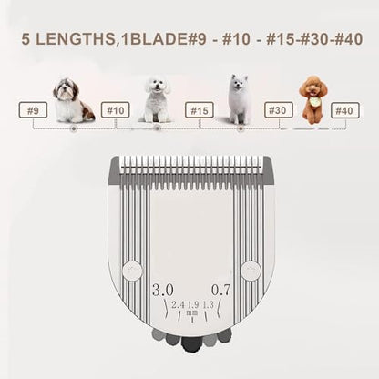 5 in 1 Blades Adjustable Dog Grooming Replacement Blades, Silver | Compatible with Wahl Animal Clipper Arco, Bravura, Chromado, Creativa, Figura, and Motion Pet, Dog, and Horse - color: Silver-1Pack