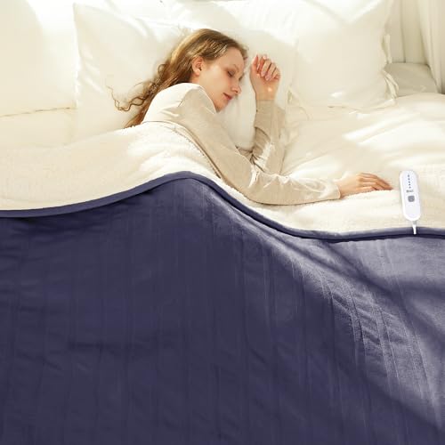 Heated Blanket Twin Size Purple, 10Hrs Auto-Off, ETL Certified - color: 01 - Purple, size: Twin - 62" x 84"