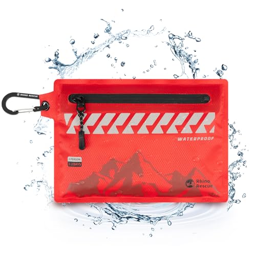 RHINO RESCUE Waterproof First Aid Kit, 114pc Ultralight Compact Gear - size: EDC