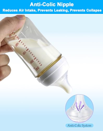 Replacement Nipples Compatible with Pigeon Baby Bottles, Soft Silicone Baby Bottle Nipples, Extra Fast Flow, 9M+, BPA Free, Dishwasher Safe, 6 Pack - size: LL (9M+)