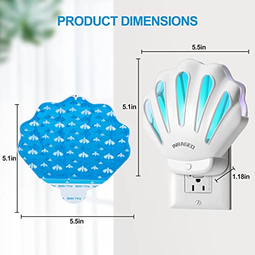 Flying Insect Trap Refill Kit Plug-in Sticky Card Plug Refills | Replacement Glue Cards for HU002 Insect Trap (5 Pack-Refill, Transparent) - size: 5 Pcs-Refill