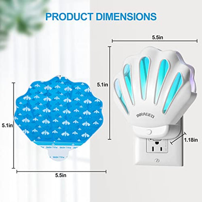 Flying Insect Trap Refill Kit Plug-in Sticky Card Plug Refills | Replacement Glue Cards for HU002 Insect Trap (5 Pack-Refill, Transparent) - size: 5 Pcs-Refill
