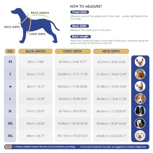 ASENKU Dog Winter Coat, Reversible Dog Jacket for Small Medium Large Dogs - color: Royal Blue, size: X-Small