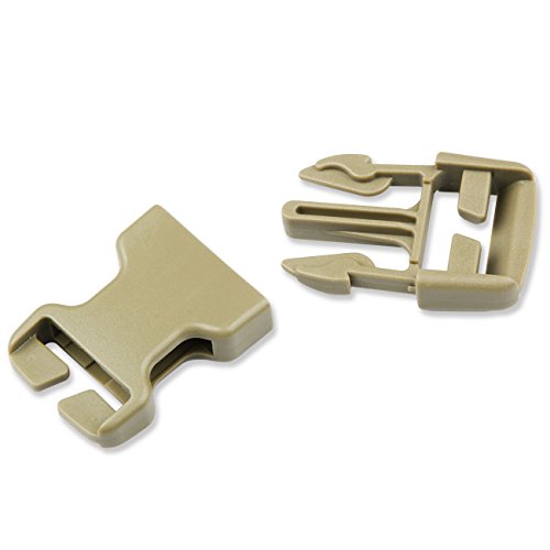 DYZD Plastic Buckle Repair Kit Quick Release Buckles No Sewing Required for Backpack Bag (4pcs Khaki,25 mm) - color: 4pcs Khaki