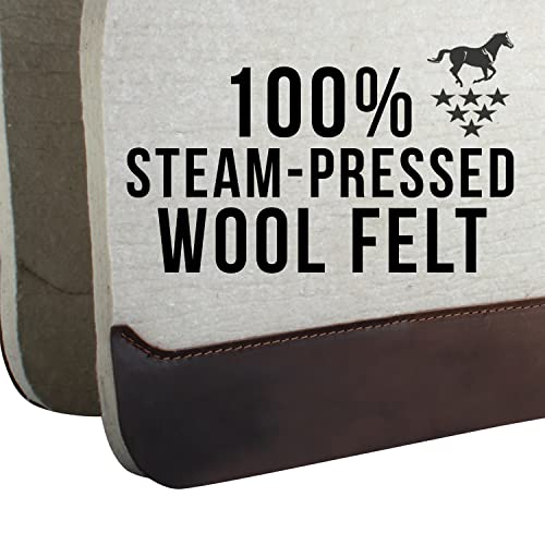 Professional's Choice 100% Steam-Pressed Wool Felt Western Saddle Pad - color: Tan, size: 28" x 30" x 1"
