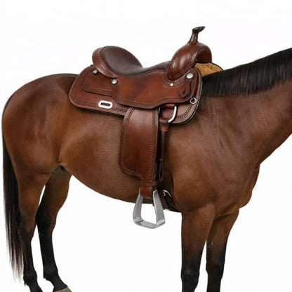 Horse Western 5.5" Wide Angled Slanted Aluminum Saddle Stirrups 5130