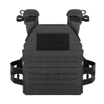 YAKEDA Tactical Training Vest with PALS System - Adjustable Straps Quick-Release Buckle for Hunting - color: Black