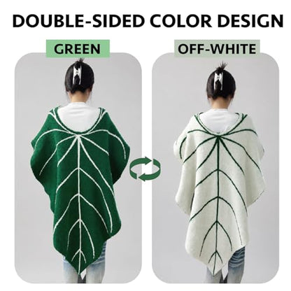 Leaf Sherpa Blanket Small – Soft Throw for Sofa & Bed - size: Small