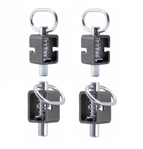 Trailer Gate Latch, Spring Latch Lock, Weld-On 5/8" Spring Latch Assembly with Plain Tube (4 Pack, Short) - color: 4 Pack