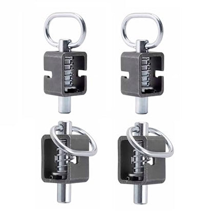 Trailer Gate Latch, Spring Latch Lock, Weld-On 5/8" Spring Latch Assembly with Plain Tube (4 Pack, Short) - color: 4 Pack