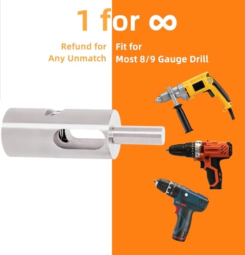 11 Gauge Twist Ties EZ Drill Chuck Tool, Stainless Steel Drill Truck Twist Ties Tool for Easy Fence Wire Making