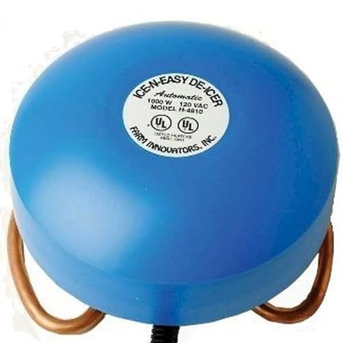 Farm Innovators Economical 1000 Watt Floating Tank De-Icer with Thermostatically Controlled for Metal Tanks, Patio, Lawn and Garden, Blue