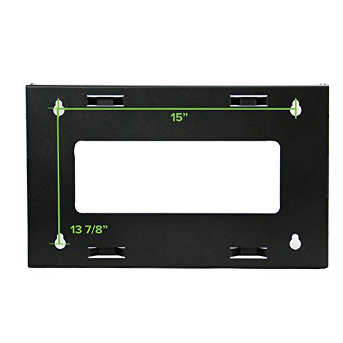 NavePoint 9U Patch Panel Bracket Wall Mount Patch Panel Rack for 19” Networking Equipment – Expandable Mounting Depth 9.5” to 15.5” 4U IT Rack 40lbs Weight Capacity Pre-Assembled - size: 9U