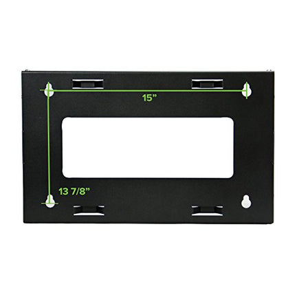 NavePoint 9U Patch Panel Bracket Wall Mount Patch Panel Rack for 19” Networking Equipment – Expandable Mounting Depth 9.5” to 15.5” 4U IT Rack 40lbs Weight Capacity Pre-Assembled - size: 9U