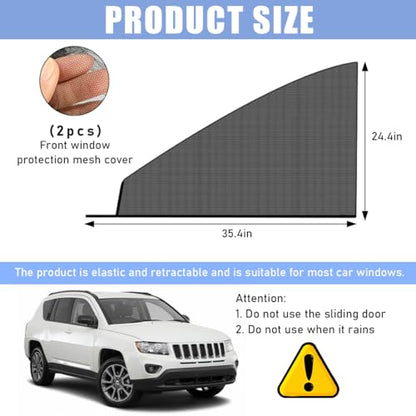 Wevdn 2 PCS Car Window Shade, Breathable Mesh Auto Front Rear Side Window Sun Shades, UV Protection car Window Screens for Baby and Kids, Auto Camping Curtains Privacy Protection Shades (SUV Front) - color: SUV Front