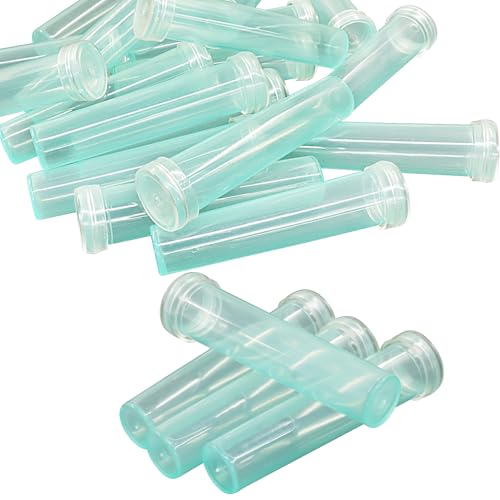 Plastic Stem Water Tubes, Green, 50Pcs, 2.8 Inches - color: Green