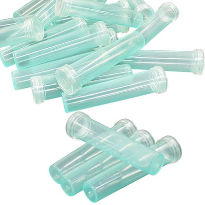 Plastic Stem Water Tubes, Green, 50Pcs, 2.8 Inches - color: Green