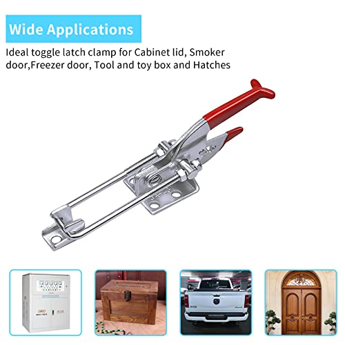 5Pack 2000lbs Toggle Clamp 431,Heavy Duty Toggle Latch Clamp for Latch Lock,Self Latch Toggle Latch Action Lock for Tire Carrier Latch,Smoker Lid Latch,Cam Clamp Latch Pull Latch,Draw Latch Hardware. - style: A431-5pcs