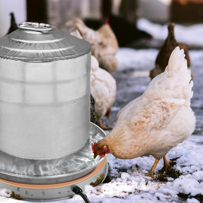 Poultry Chicken Water Heater: Chicken Water Heater Base for Winter, for Plastic/Metal Poultry Watere 11inch, Heated Waterer for Chickens 125W 2 Pack - size: 11 inch (2-Pack)