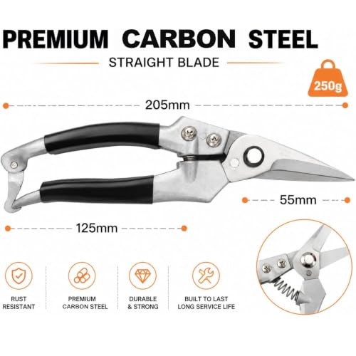 Goat Hoof Trimmers and Farrier Shears – Versatile Hoof, Wire, and Pipe Cutting Tool for Livestock– Silver (1pack) - style: Silver-Black 1pack