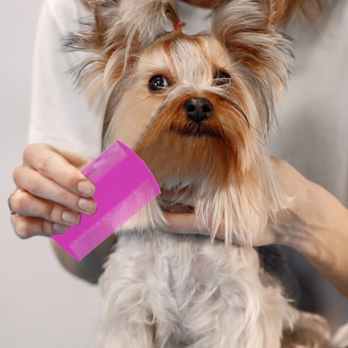 14 Pcs Lice Comb, Flea Comb, Double Sided Dandruff Comb, Cat Comb, Plastic Flea Comb for Cats Fine Teeth Pet Comb for Cat Dog To Keep Skin Healthy And Hair Soft (Multi-color)