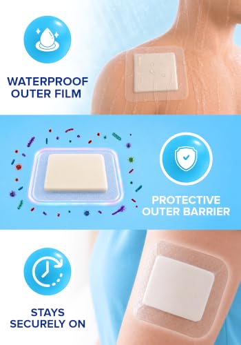 25Pcs Silicone Foam Dressing | 4x4 Bed Sore Bandages | Wound Care FSA&HSA - size: 4x4 25ct