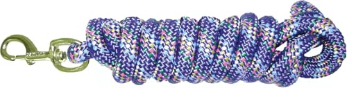 Hamilton 5/8" x 10' Poly Horse Lead Rope with Bolt Snap, Purple Confetti - color: Purple Confetti